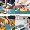 Picture of Extra Large Silicone Countertop Mat, Silicone Table Mat Kitchen Counter Protector Nonslip Heat Resistant Silicone Desk Mat for Crafts Kids Dinner Placemat Pastry Dough Rolling Mat, Dark Green