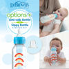 Picture of Dr. Brown's Anti-Colic Options+ Narrow Sippy Bottle Starter Kit, 8oz/250mL, with Level 3 Medium-Fast Flow Nipple and Soft 100% Silicone Sippy Spout, Blue, BPA Free, 6m+