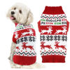 Picture of DOGGYZSTYLE Dog Christmas Sweater Xmas Pet Clothes Cute Reindeer Christmas Dog Costume Outfits Holiday Knitwear Puppy Cat Jumpers New Year Gifts for Small Medium Large Dogs(Red Runing Deer,S)