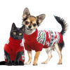 Picture of DOGGYZSTYLE Dog Christmas Sweater Xmas Pet Clothes Cute Reindeer Christmas Dog Costume Outfits Holiday Knitwear Puppy Cat Jumpers New Year Gifts for Small Medium Large Dogs(Red Runing Deer,S)