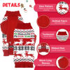 Picture of DOGGYZSTYLE Dog Christmas Sweater Xmas Pet Clothes Cute Reindeer Christmas Dog Costume Outfits Holiday Knitwear Puppy Cat Jumpers New Year Gifts for Small Medium Large Dogs(Red Runing Deer,S)