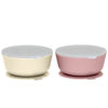 Picture of WeeSprout Suction Bowls for Baby & Toddlers (Set of 2) - 100% Silicone w/Plastic Lid - Leak Proof Feeding Supplies - Dishwasher & Microwave Safe Infant Dinnerware w/Extra Strong Base