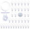 Picture of Pacifiers for Baby Shower Game, 36PCS Plastic Pacifiers for Baby Shower Decoration DIY, Large Size Baby Shower Pacifiers, Gender Reveal Party Table Scatter/Hunt Baby Shower Game Props(Clear, 2.75 in)