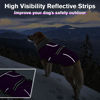 Picture of Lelepet Warm Dog Coat Reflective Dog Fleece Vest Waterproof Dog Jacket Windproof Dog Winter Coat Dog Cold Weather Coats with Adjustable Buckle Fleece Lining Dog Snowsuit Dog Coat for Large Dogs, L