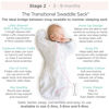 Picture of Amazing Baby Transitional Swaddle Sack with Arms Up Half-Length Sleeves and Mitten Cuffs, Confetti, Sterling, Medium, 3-6 months, 14-21 lbs (Better Sleep for Baby, Easy Swaddle Transition)