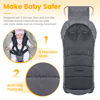 Picture of Orzbow Warm Bunting Bag Universal,Stroller Sleeping Bag Cold Weather,Waterproof Toddler Footmuff (Grey, Large)