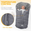 Picture of Orzbow Warm Bunting Bag Universal,Stroller Sleeping Bag Cold Weather,Waterproof Toddler Footmuff (Grey, Large)