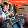 Picture of PILLANI Kids Travel Tray for Car - Car Seat Tray for Kids Travel, Car Trays for Kids Roadtrip Essentials, Carseat Table Tray for Kids Road Trip Activities - Toddler Lap Desk Organizer for Airplane