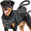 Picture of Beebiepet Heavy Duty Tactical Dog Harness for Large Dogs, No Pull Adjustable Pet Harness Reflective Service Training Easy Control Pet Vest Military K9 Working Dog Harnesses- Large, Black