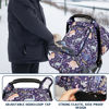 Picture of Pea Pod Winter Baby Car Seat Cover for Newborn, Warm Infant Car Seat Canopy Covers with 2 Layers Windows of Breathable Mesh/Fabric, Lightweight Polyester/Thick Minky Dot Backing (Dniosaur)