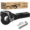 Picture of Nilight 10-TON Pintle Hitch for 2-Inch Receiver Hook Military Receiver 20000LBS,Fits 2-1/2 in Lunette Ring, Gloss Black Powder Coat