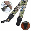 Picture of Nefelibata Japanese Cotton Guitar Strap for Acoustic Guitar, Ukulele, Free Headstock Strap Adapter with Buckle, Guitar Picks and Strap Lock(Dragon Pattern)