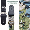 Picture of Nefelibata Japanese Cotton Guitar Strap for Acoustic Guitar, Ukulele, Free Headstock Strap Adapter with Buckle, Guitar Picks and Strap Lock(Dragon Pattern)