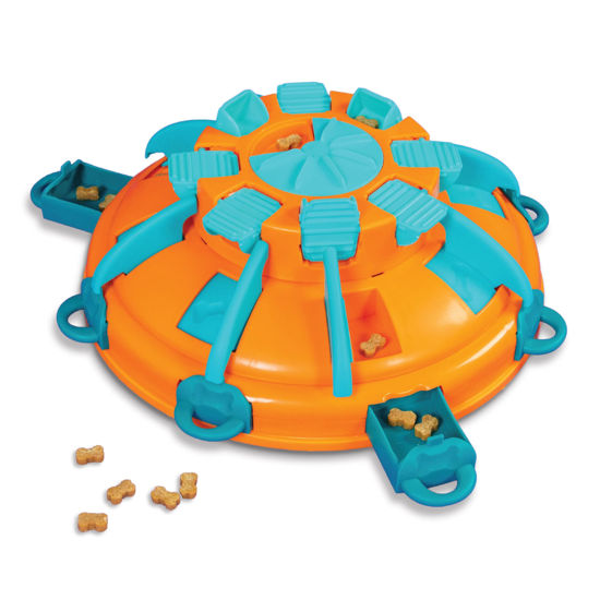 Picture of Outward Hound by Nina Ottosson Tower of Treats Level 4 Expert Dog Treat Puzzle for Enrichment, Orange