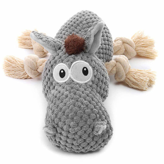 Picture of Sedioso Dog Toy, Large Dog Squeaky Toys, Stuffed Animal Dog Plush Toy for Puppy, Small, Middle, Large Dogs (Donkey(Grey))