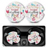 Picture of Car Coasters for Cup Holders，Car Cup Holder Coasters, 2 Pack Cup Holder Coasters for Car, Anti Slip Rubber Car Cup Mat with A Finger Notch, Cute Car Interior Accessories for Women Men 2.75" I'm Fine