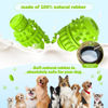Picture of PIFFZEDO Dog Toys for Aggressive Chewers Tough Dog Squeaky Toys for Large Medium Breed Interactive Durable Natural Rubber Dog Chew Toys Dog Birthday Toy Dog Toothbrush (Green,Large)