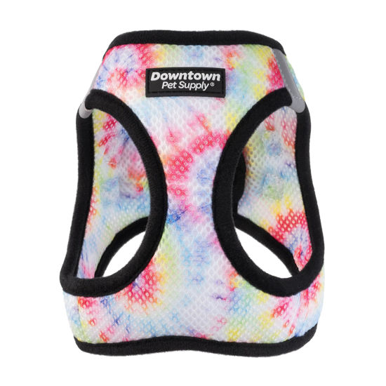 Picture of Downtown Pet Supply Step in Dog Harness for Small Dogs No Pull, X-Small, Tie Dye Traditional - Adjustable Harness with Padded Mesh Fabric and Reflective Trim - Buckle Strap Harness for Dogs