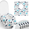 Picture of 30 Pack Toilet Seat Covers Disposable, Large Waterproof Potty Covers for Toddlers, Kids, and Adults, Individually Wrapped for Travel, Toddler Potty Training for Public Restroom, Airplane, Trip