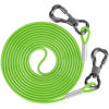 Picture of XiaZ Dog Tie Out Cable,Dog Chains for Outside with Swivel Hook, Dog Runner Leads for Yard Outdoor and Camping, Rust- Proof Training Leash for Small to Medium Pets Up to 250 LBS, 20ft，Green