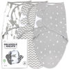 Picture of Bublo Baby Organic Preemie Swaddle Sack, 3-Pack Premature Babies Swaddle Sleep Sack, Premature Infant Sleeping Sack, Easy Adjustable Baby Swaddle Blanket Wrap for Boy Girl 4-7 lbs (Galaxy)