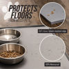 Picture of Leash Boss Dog Food Mat for Food and Water Bowls, Waterproof Silicone Pet Feeding Mat for Floors, Extra Tall Raised Edges, Cat and Dog Placemat for Floors, Dishwasher Safe (XL: 25" x 17" - Beige)
