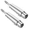 Picture of JOMLEY XLR Female to 1/4" TRS Adapter, Balanced XLR Female to 1/4 Inch TRS Stereo Jack Plug Cable Adapter - 2 Pack