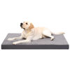 Picture of KSIIA Orthopedic Dog Bed Dog Crate Bed Waterproof Dog beds for Extra Large Dogs Deluxe Plush Washable Dog Bed with Egg Crate Foam & Removable Cover, 47 x 29 Inch, Dark Gray