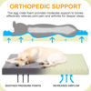 Picture of KSIIA Orthopedic Dog Bed Dog Crate Bed Waterproof Dog beds for Extra Large Dogs Deluxe Plush Washable Dog Bed with Egg Crate Foam & Removable Cover, 47 x 29 Inch, Dark Gray