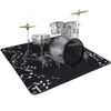Picture of 4.6Ft x 5.9Ft Drum Mat Drum Carpet Tightly Woven Fabric with Non-Slip Grip Bottom Drum Rug for Bedroom, Studio, Apartment, Soundproof, Roll of 27.6 Square Feet
