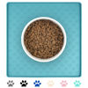 Picture of Ptlom Dog Food Mat Anti-Slip Dog Bowl Mats for Food and Water, High-Lips Dog Feeding Mat Waterproof Pet Placemat Prevent Messy Spills to Floor, Silicone Puppy Tray for Small Medium Large Dogs Cats