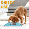 Picture of Ptlom Dog Food Mat Anti-Slip Dog Bowl Mats for Food and Water, High-Lips Dog Feeding Mat Waterproof Pet Placemat Prevent Messy Spills to Floor, Silicone Puppy Tray for Small Medium Large Dogs Cats