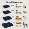 Picture of Large Dog Bed Orthopedic Washable | Beds Bolster Pet | XL Large Big Dogs | Memory Foam Couch Sofa | Waterproof with Removable Cover | Navy Blue Dog Bed