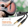 Picture of CableCreation 1/4’’ TRS Cable, [2-Pack 50FT] 1/4 Inch to 1/4 Inch 6.35mm Balanced Stereo Audio Cable for Studio Monitors,Mixer,Yamaha Speaker/Receiver,Black