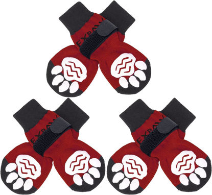 Picture of EXPAWLORER Anti-Slip Dog Socks to Prevent Licking Paws,Dog Shoes for Hot/Cold Pavement,Best Paw Protector Traction Control on Hardwood Floor,Dog Booties for Puppy Small Medium Large Senior Dogs