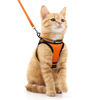 Picture of rabbitgoo Cat Harness and Leash Set for Walking Escape Proof, Adjustable Soft Kittens Vest with Reflective Strip for Cats, Comfortable Outdoor Vest,Light Orange,M