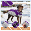 Picture of OUOBOB Dog Jackets for Medium Dogs,Medium Dog Coat,Warm Dog Winter Coat Zip Up Back,Waterproof Dog Jacket with D-ring,Dog Cold Weather Coats with Fleece Lined, Dog Snowsuit Pug Boston Terrier Purple M