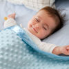 Picture of Pro Goleem Baby Soft Minky Dot Blanket with Silky Satin Backing Baby Gifts for Girls and Boys (Blue, 30’’ x 40’’)