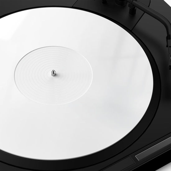 Picture of Turntable Mat Record Platter Slipmat: Acrylic Record Player Platter Vinyl Slip Mats for Turntables Antistatic Tighter & Defined Bass, White