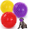 Picture of VITEVER 3 Colors 4.5” Heavy Duty Squeaky Dog Toy Balls for Medium Large Dogs, Dog Chew Toys for Teething, Spiky Dog Balls for Aggressive Chewers, Durable Dog Toys for Teeth Cleaning and Training