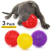 Picture of VITEVER 3 Colors 4.5” Heavy Duty Squeaky Dog Toy Balls for Medium Large Dogs, Dog Chew Toys for Teething, Spiky Dog Balls for Aggressive Chewers, Durable Dog Toys for Teeth Cleaning and Training