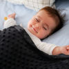 Picture of Pro Goleem Baby Soft Minky Dot Blanket with Satin Backing Baby Gifts for Boys and Girls (Black, 30’’ x 40’’)