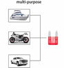 Picture of 100 Pack Auto Fuses 10AMP APM/ATM 32V Mini Blade Style Fuses 30A Short Circuit Protection Car Fuse (Red)