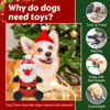 Picture of Newget Christmas Dog Toys, Dog Squeaky Plush Chew Toys with Crinkle Paper for Puppy, Small, Medium, Large Dogs, Interactive Pet Holiday Toys for Training and Reducing Boredom