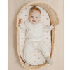Picture of Konssy 2 Pack Soft Breathable Muslin Fitted Bassinet Sheets for Baby Girl Boy, Fit Oval Rectangle Cradle, Moses Basket Pad/Mattress (Camel, Sun)