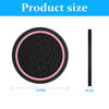 Picture of Mandark 4PCS Car Cup Holder Coasters, 2.75 Inch Non-Slip Insert Water Bottle Holder Pads, Dustproof Automotive Interior Accessories Mat, Universal for Vehicles, Trucks, RVs and More（Black/Pink）
