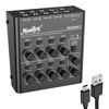 Picture of Moukey Audio Mixer Line Mixer, DC 5V, 8-Stereo Ultra, Low Noise 8-Channel for Sub-Mixing, for Small Clubs or Bars, As Guitars, Bass, Keyboards Mixer, 2022 New Version-MAMX3