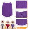 Picture of Small Dog Sweaters with Leash Hole Turtleneck Dog Sweaters Knitwear Boys Girls Warm Soft and High Stretch Pet Clothes for Fall Winter，Pet Shirts for Kitten Puppy Purple Small