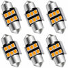 Picture of AUXLIGHT 6614 6641 6612F 6615 F30-WHP TS-14V1CP 29MM 1.14”Festoon LED Interior Light Bulbs Amber Yellow, Super Bright 6SMD Chips for Car SUV Truck Sunvisor Vanity Mirror Lights (Pack of 6)