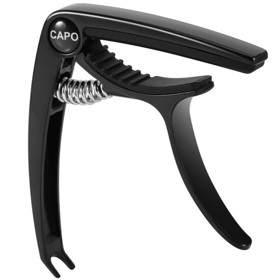 Picture of Guitar Capo, Capo, Capo for acoustic guitar 6 string, Acoustic guitar capo, Capo for electric guitar, Capo for guitar, Kapo, Classical guitar capo, Electric guitar capo, Guitar capos(Black)